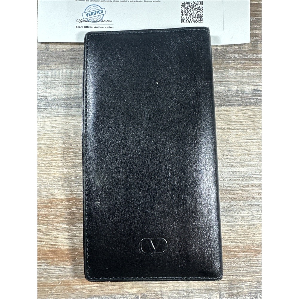 Valentino Black Leather Key & Card Holder
